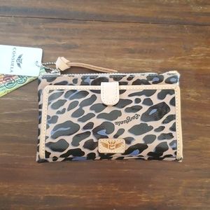 Consuela Leopard Print Wallet with Tan Accents